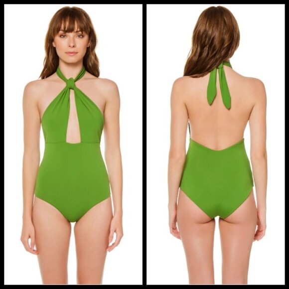 💕MARA HOFFMAN💕 Namya One-Piece Halter Swimsuit L - Picture 6 of 16